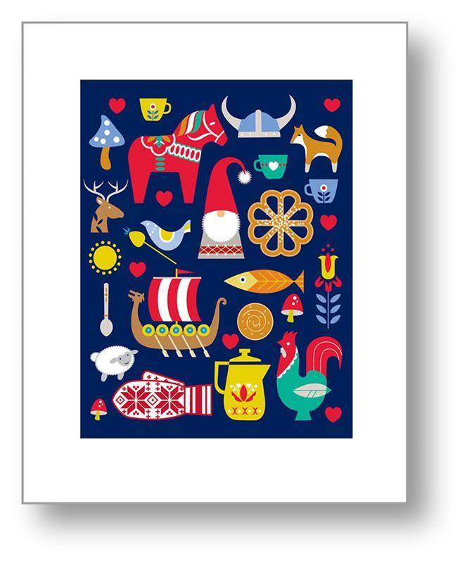 Nordic Love Print by Cindy Lindgren,WPR-303-NORDIC LOVE